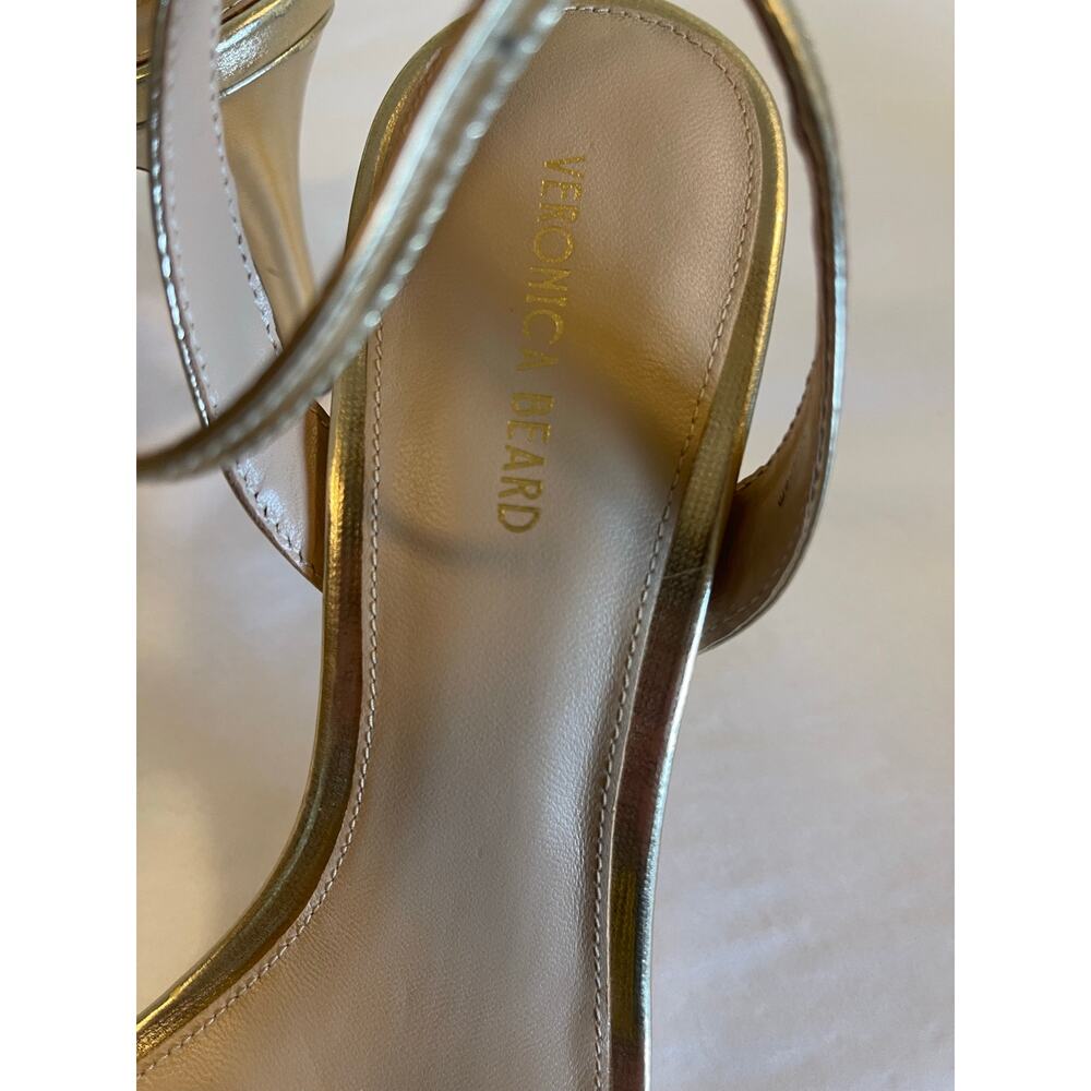 Veronica Beard Sylvie Sandals in Pale Gold Size 7 - Picture 5 of 7